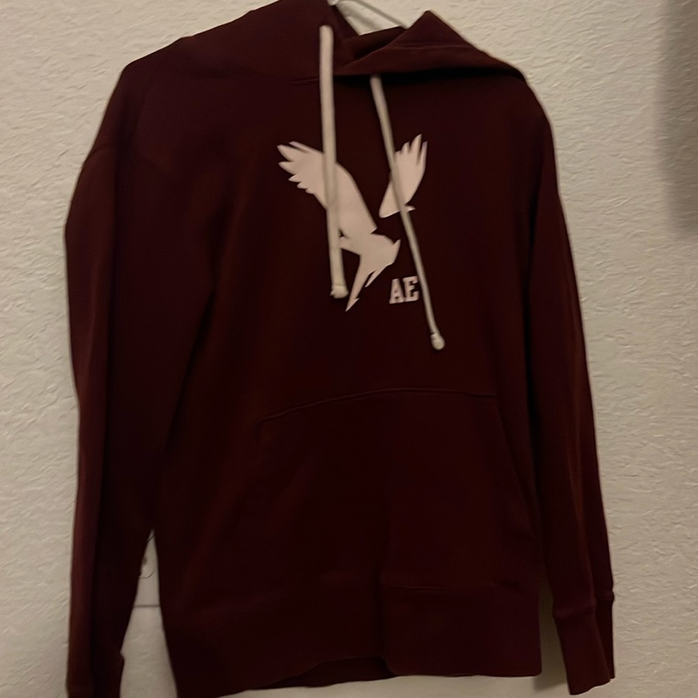 Red American eagle hoodie